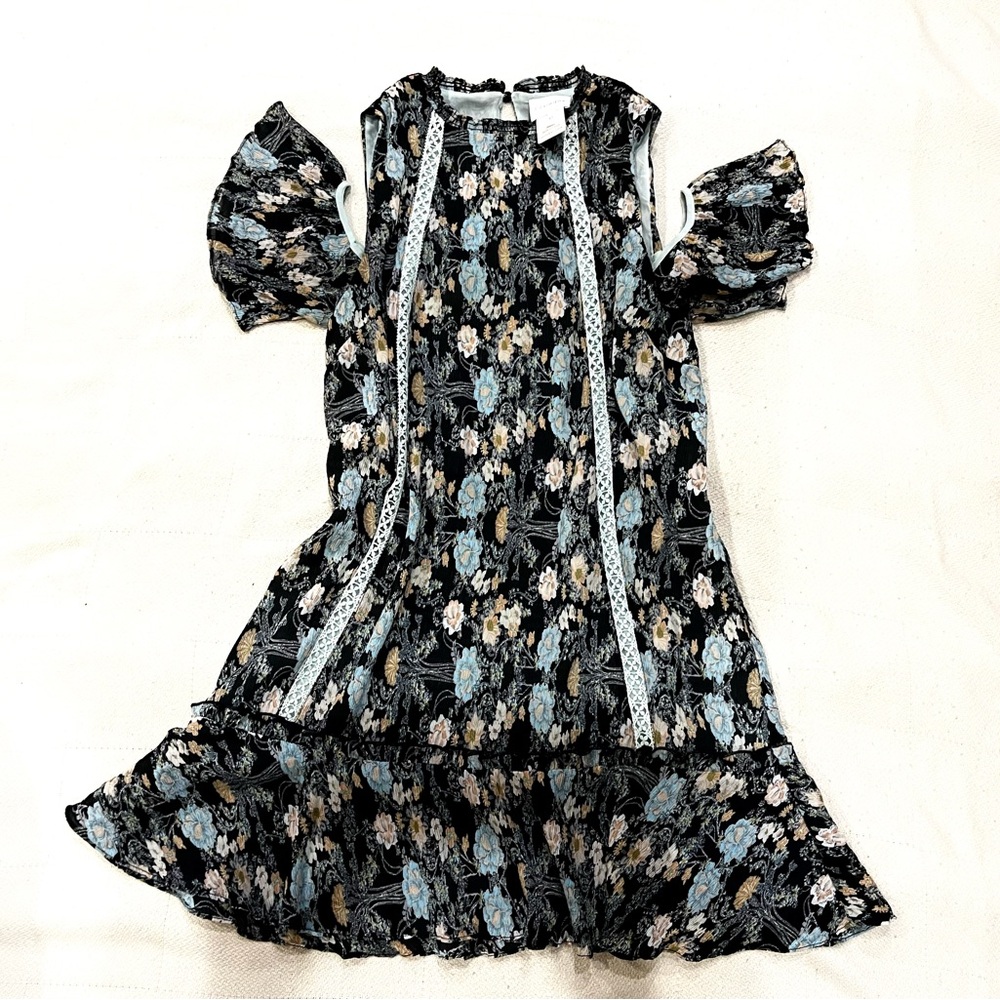 Foxiedox floral summer dress with shoulder drops